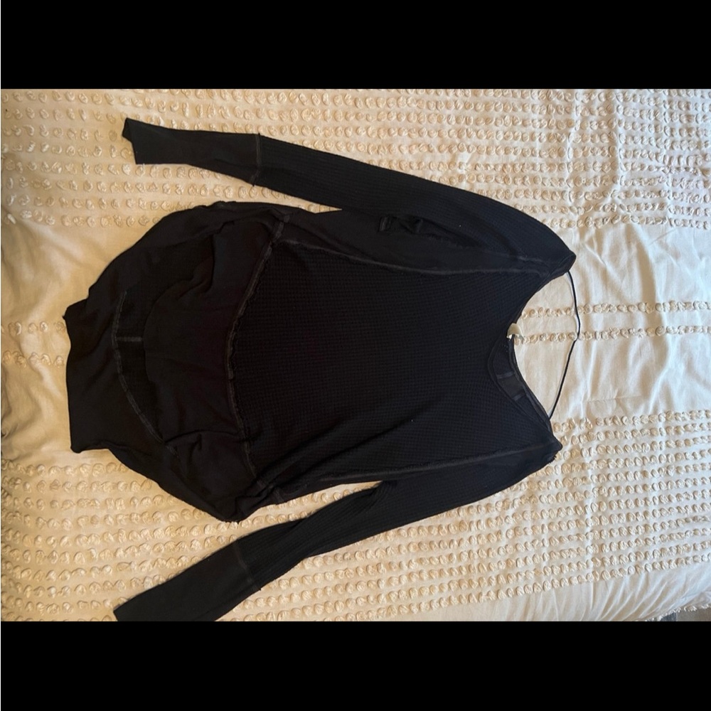 We The Free Black Long Sleeve Top